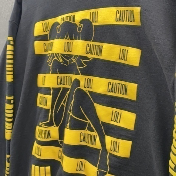 Men’s Black Foureyes Graphic Caution Loli Long Sleeve Sweatshirt Size Sm… - Picture 3 of 9